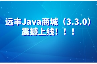 重磅：远丰Java商城（3.3.0）震撼上线！！！