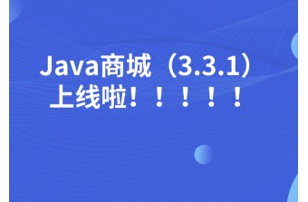 Java商城（3.3.1）上线啦！！！！