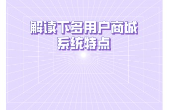 解读下多用户商城系统特点