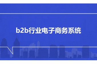 b2b行业电子商务系统