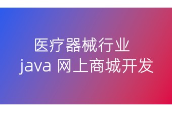 医疗器械行业Java网上商城开发