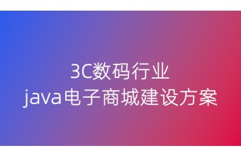 3C数码行业java电子商城建设方案
