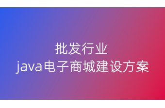 批发行业java电子商城建设方案