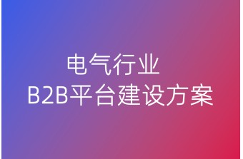 电气行业B2B平台建设方案