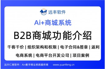 千客千价、电子合同、返利、组织架构与权限等，B2B商城特有功能介绍