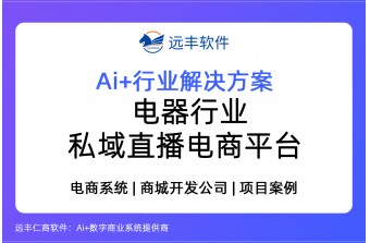 电器行业私域直播电商平台建设方案，私域直播商城搭建 -远丰软件