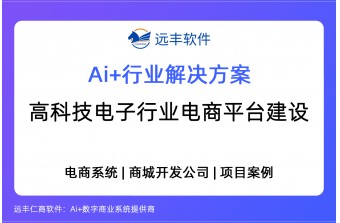 高科技电子行业电商平台建设方案，网上商城开发 -远丰软件