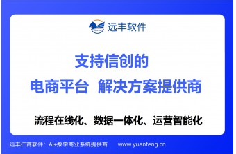 支持信创的电商平台解决方案提供商：远丰软件——以全栈信创能力与行业沉淀，筑牢企业数字化交易自主可控新基座