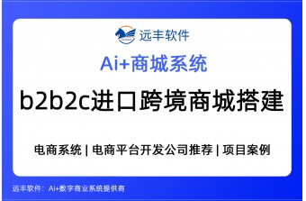 b2b2c进口跨境电商平台搭建，商城系统提供商 -远丰软件