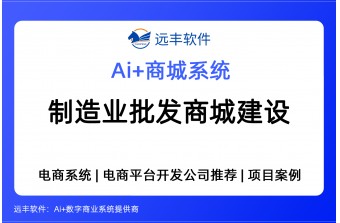 制造业批发商城建设方案，电商平台开发公司  -远丰软件